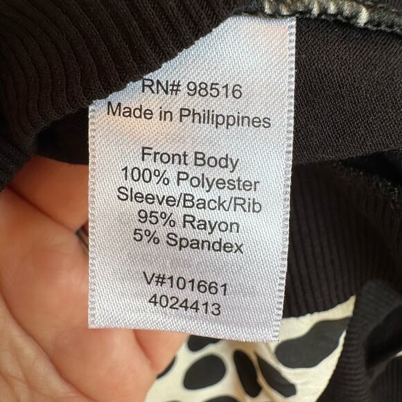 Coldwater Creek Polka Dot Knit Top Womens XS Silky Pullover Business Casual - Picture 10 of 10